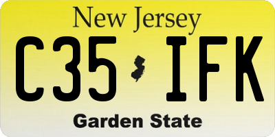 NJ license plate C35IFK