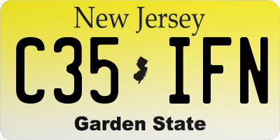 NJ license plate C35IFN