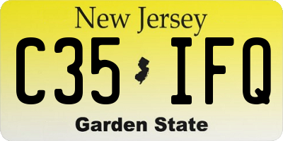 NJ license plate C35IFQ