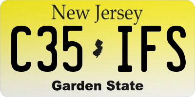 NJ license plate C35IFS
