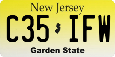 NJ license plate C35IFW