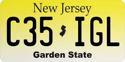 NJ license plate C35IGL