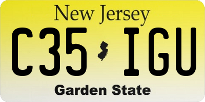 NJ license plate C35IGU
