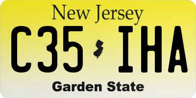 NJ license plate C35IHA