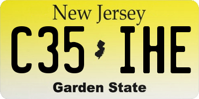 NJ license plate C35IHE