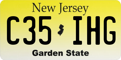 NJ license plate C35IHG