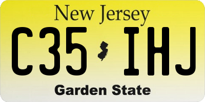 NJ license plate C35IHJ