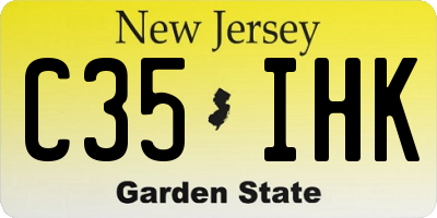 NJ license plate C35IHK