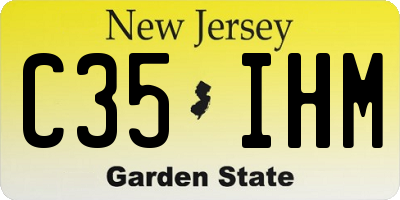 NJ license plate C35IHM