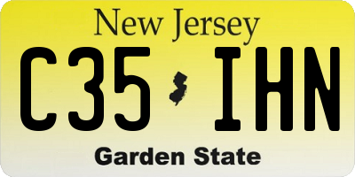 NJ license plate C35IHN