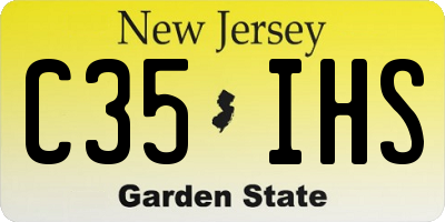 NJ license plate C35IHS