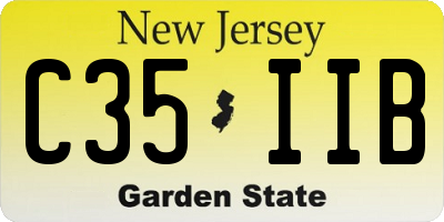 NJ license plate C35IIB
