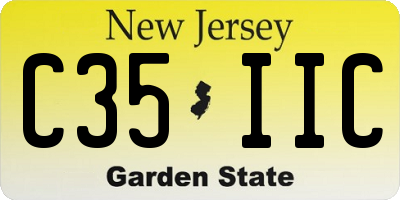 NJ license plate C35IIC