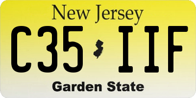 NJ license plate C35IIF