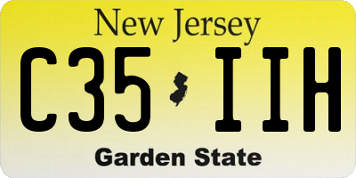 NJ license plate C35IIH