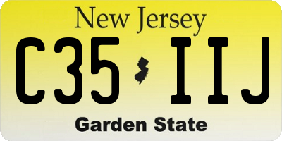 NJ license plate C35IIJ