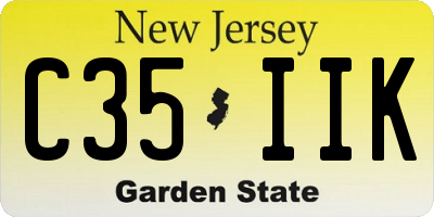 NJ license plate C35IIK