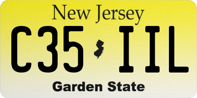 NJ license plate C35IIL