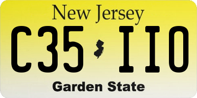 NJ license plate C35IIO