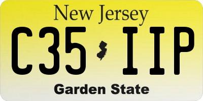NJ license plate C35IIP