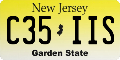 NJ license plate C35IIS