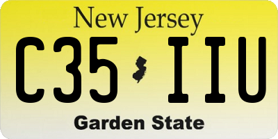 NJ license plate C35IIU