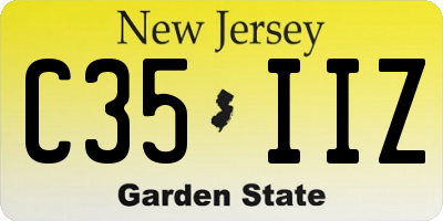 NJ license plate C35IIZ