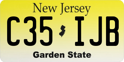 NJ license plate C35IJB