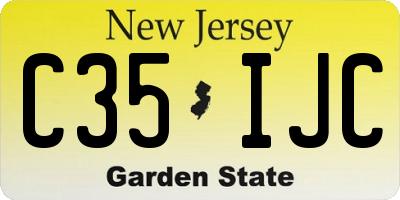 NJ license plate C35IJC