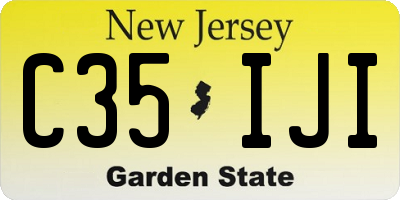 NJ license plate C35IJI