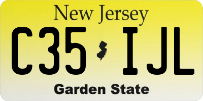 NJ license plate C35IJL