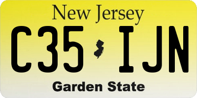NJ license plate C35IJN