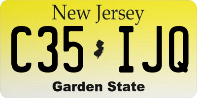 NJ license plate C35IJQ