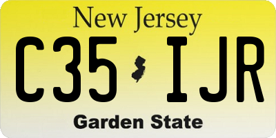 NJ license plate C35IJR
