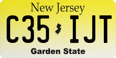 NJ license plate C35IJT