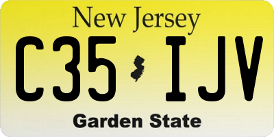 NJ license plate C35IJV