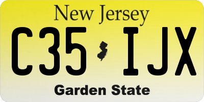 NJ license plate C35IJX
