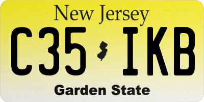 NJ license plate C35IKB