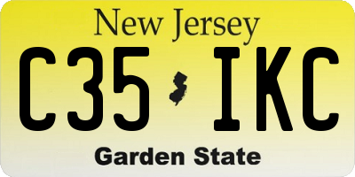 NJ license plate C35IKC