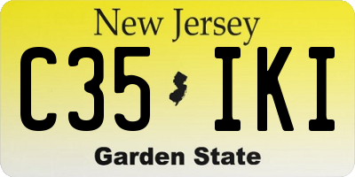 NJ license plate C35IKI