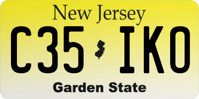NJ license plate C35IKO