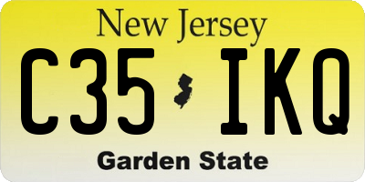 NJ license plate C35IKQ