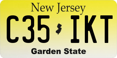 NJ license plate C35IKT