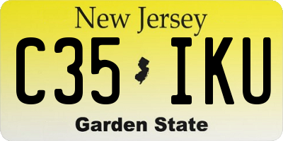 NJ license plate C35IKU