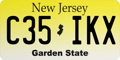 NJ license plate C35IKX