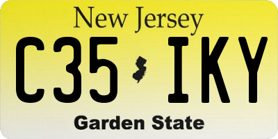 NJ license plate C35IKY
