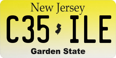 NJ license plate C35ILE