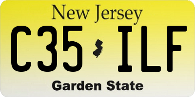 NJ license plate C35ILF