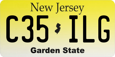 NJ license plate C35ILG