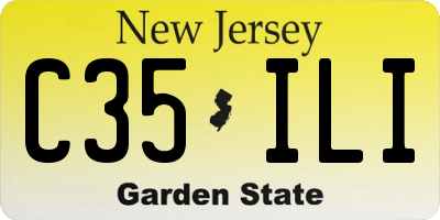 NJ license plate C35ILI